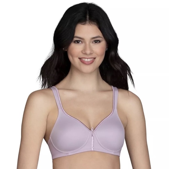 Vanity Fair Body Caress Wire Free Wireless Convertible Bra 42B Lavender Purple‎ - Picture 1 of 7